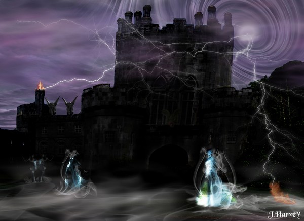 Haunted castle grounds