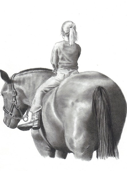 Girl Riding Bareback