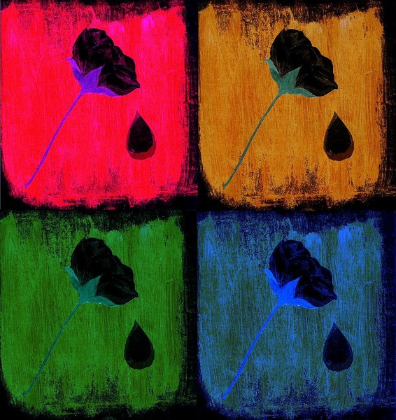 Pop art flowers (Dark shades)