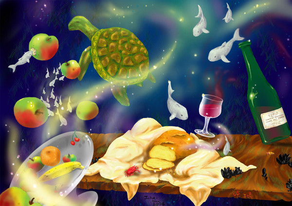 a bottle under the sea.