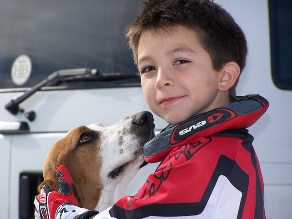 A boy and his dog
