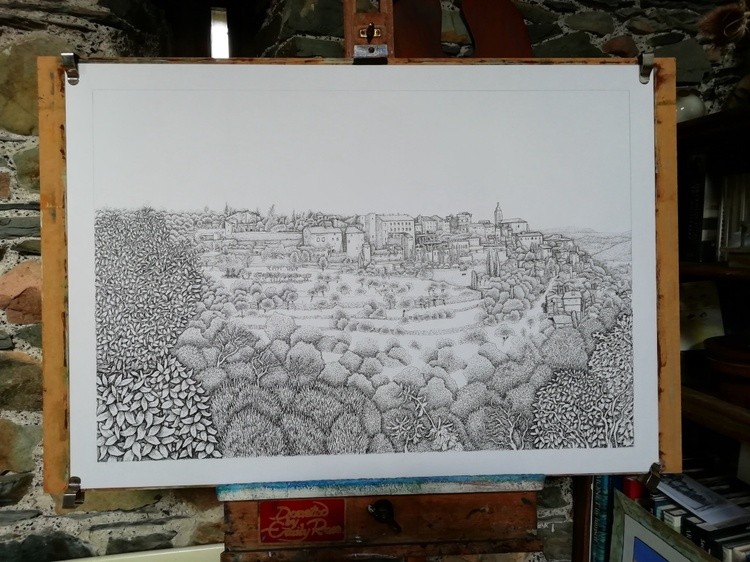 Gordes black and white image