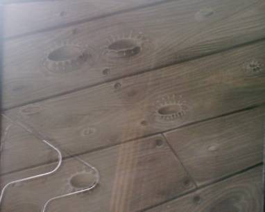 Rain Drops on Wood