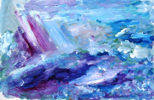 Winter storm on sea 