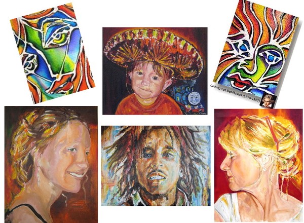 Some of the portraits I painted