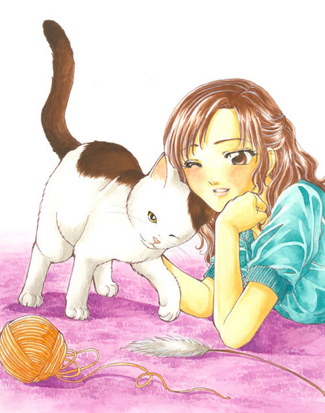 playing with cat