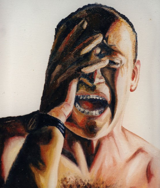 self portrait expressive manpainting male portraits paintings realism  artist painter raphael perez