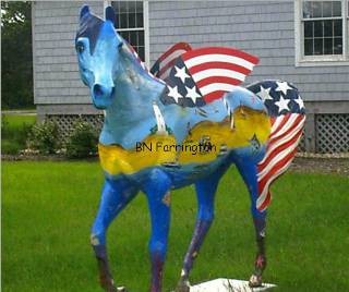 Patriotic winged horse