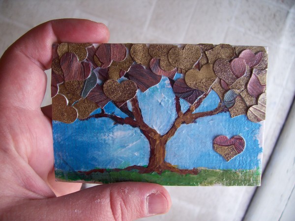 The Tree That Grew Love. ACEO/ATC.