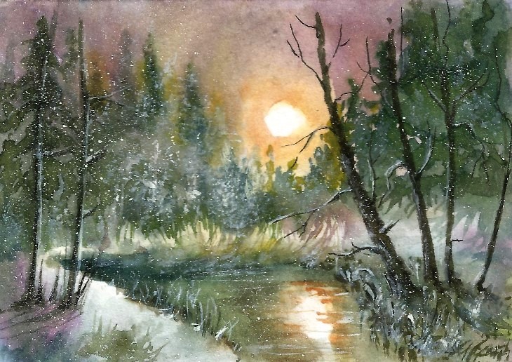 Winter sunset