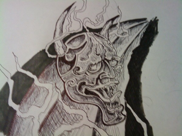 demon in pen