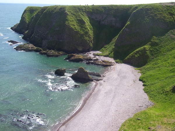 Dunnottar Castle Beach