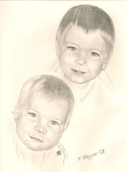 Portrait of 2 children