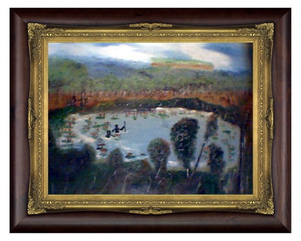 old fishing  hole on  the  land