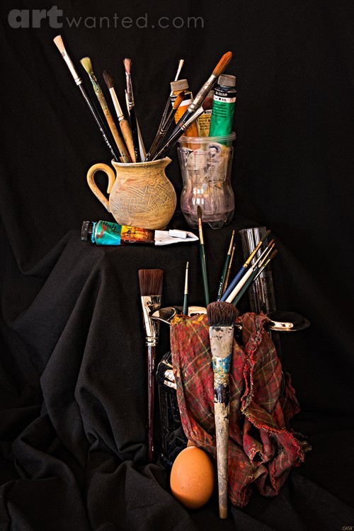 Paint Brushes Arrangement