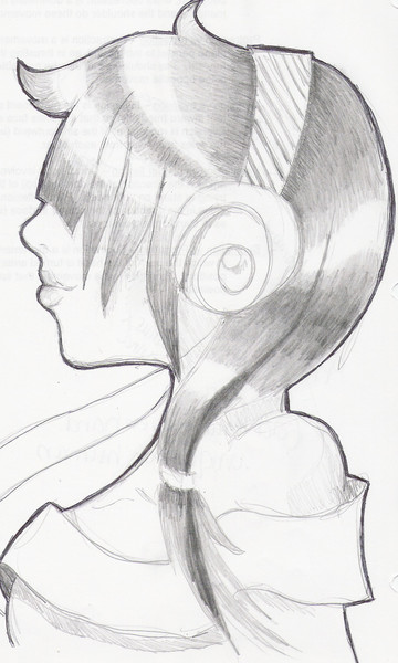girl with headphones