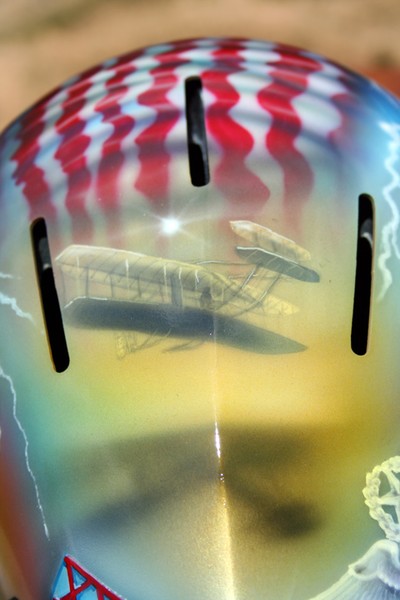 Gen Hudson's helmet rear view