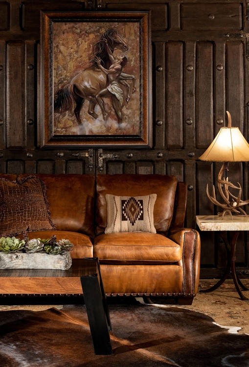 Rustic interior with Oil Painting