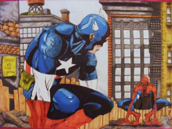 Spidey and Captain america