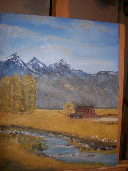 #136 Grand Tetons, barn