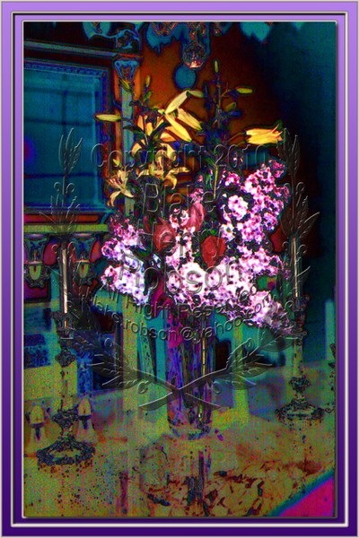 Flower Arrangement Art Table Center