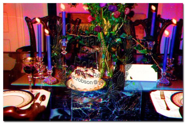 Elegant Party For Two, Candles, Flowers & Cake