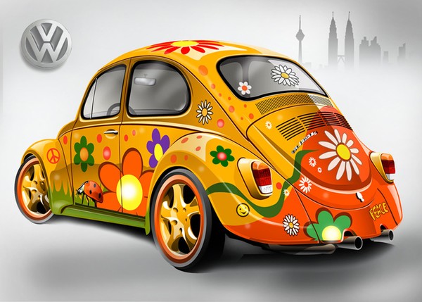 Postcard vw series