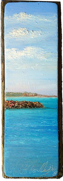 Arno Bay Marina from the Jetty oil painting