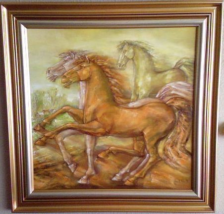 'CAVALCADA'-OIL on CANVAS-dim:70/70cm