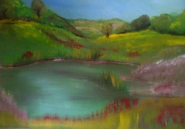 view over moorland