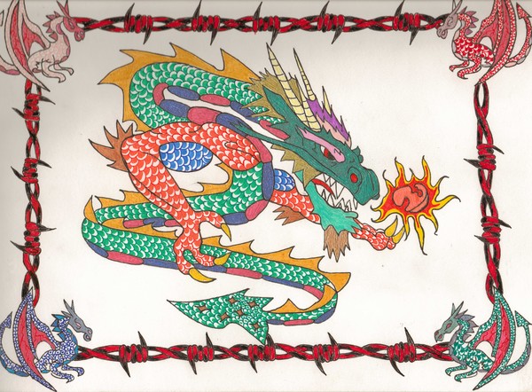 Dragon and the Sun By The Rooster