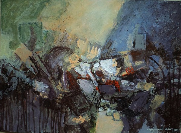 UNTIL DAWN #236, 38 X 52CM, ACRYLIC ON PAPER.(SOLD