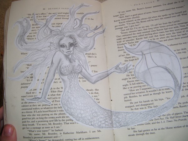 mermaid with backwards scales