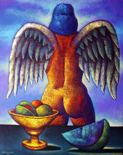 Angel con ofrendas