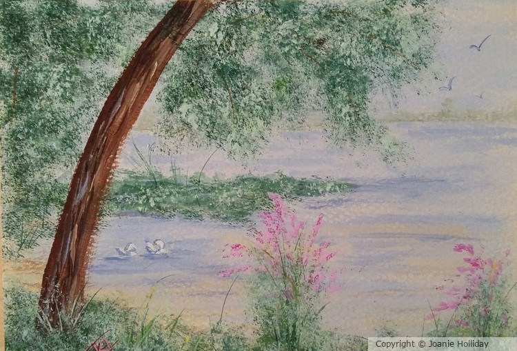 OUT FRONT, ROUND LAKE, WATERCOLOR