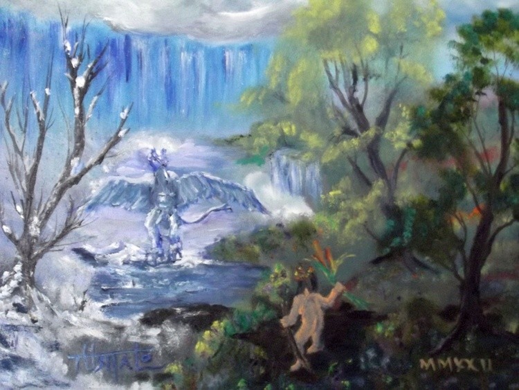 Mother of Spring confronts the Winter Dragon