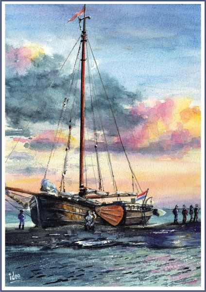 Falling dry on the shoal