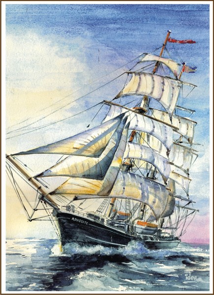 Modern full rigged ship
