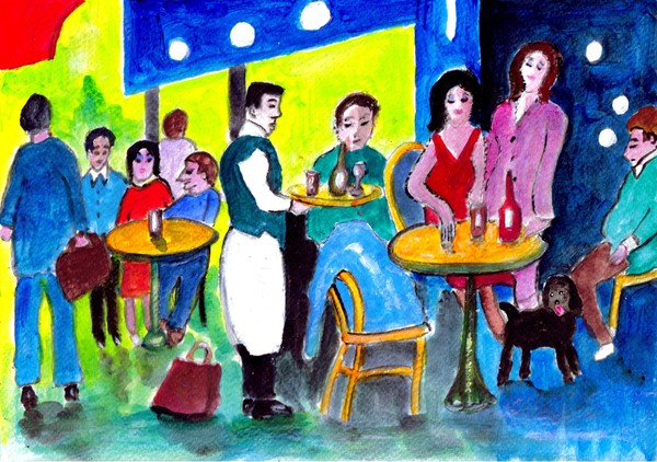 FRENCH CAFE SCENE