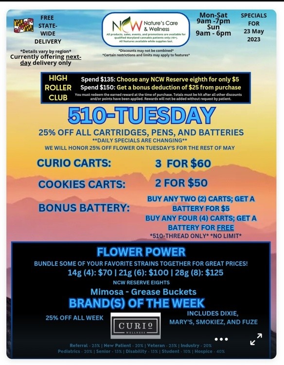 Dispensary sales flyer by Kevin Quantmeyer 