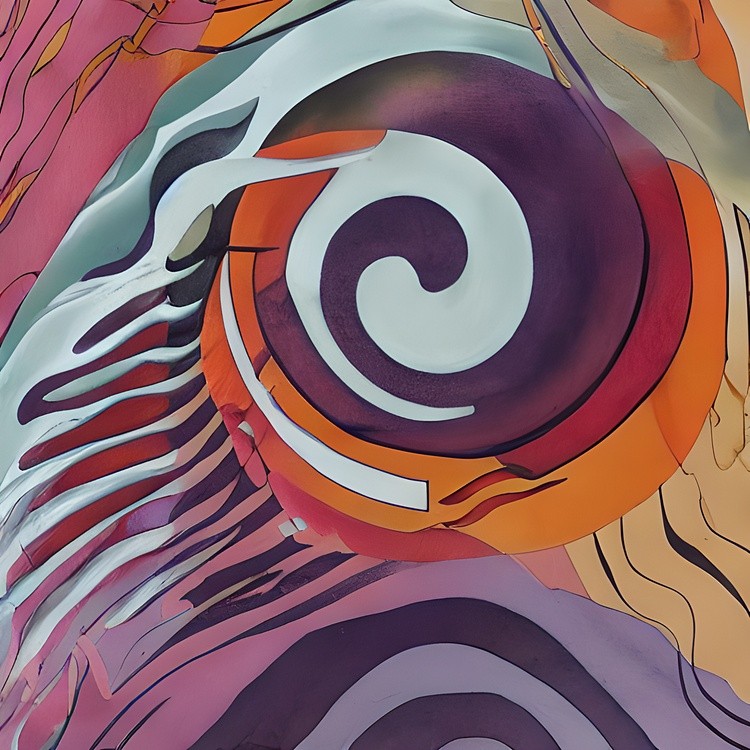 Muted tones abstract swirl
