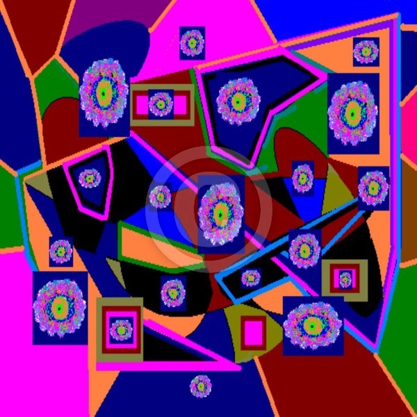 Trisha Blue Water Connection Digital Abstract Art