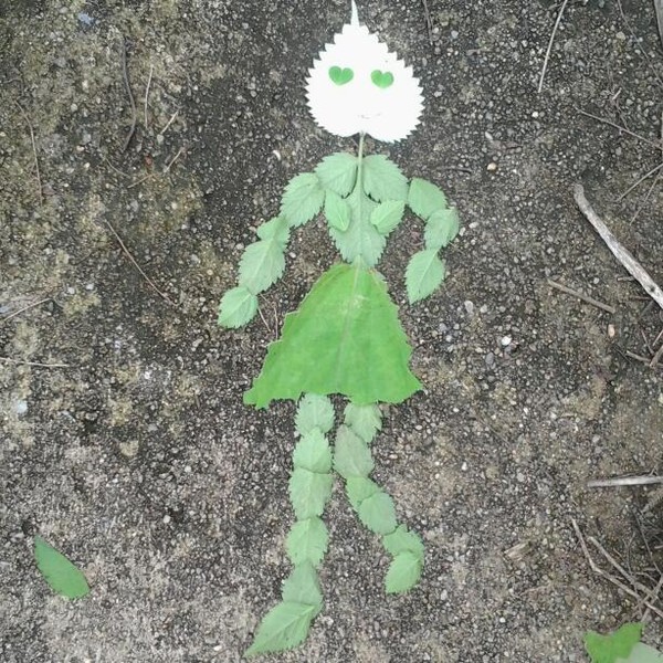 Leaf Art: A Leaf Girl