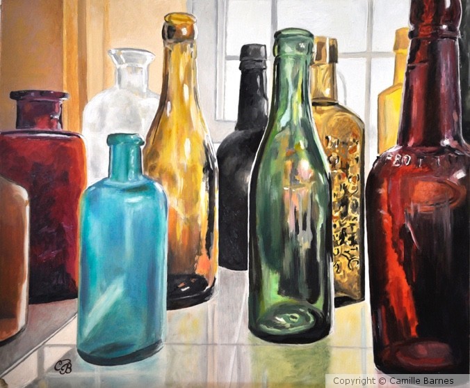 Antique Glass Bottle -
