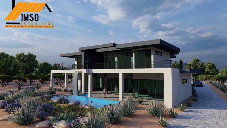 3D Exterior Design of House Visualization Services
