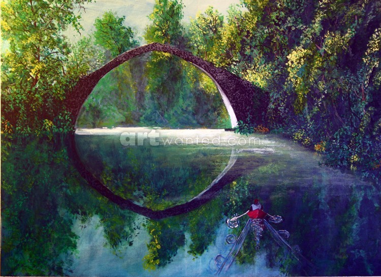 Rowing towards Old Stoney bridge 