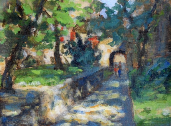 Quiet path in Bergamo