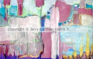 Composition #8 Purple blocks Small