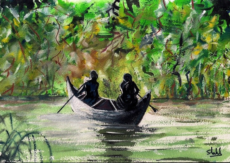 Couple in a boat