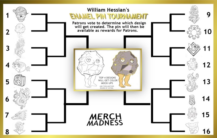 Enamel Pin Tournament: merch madness